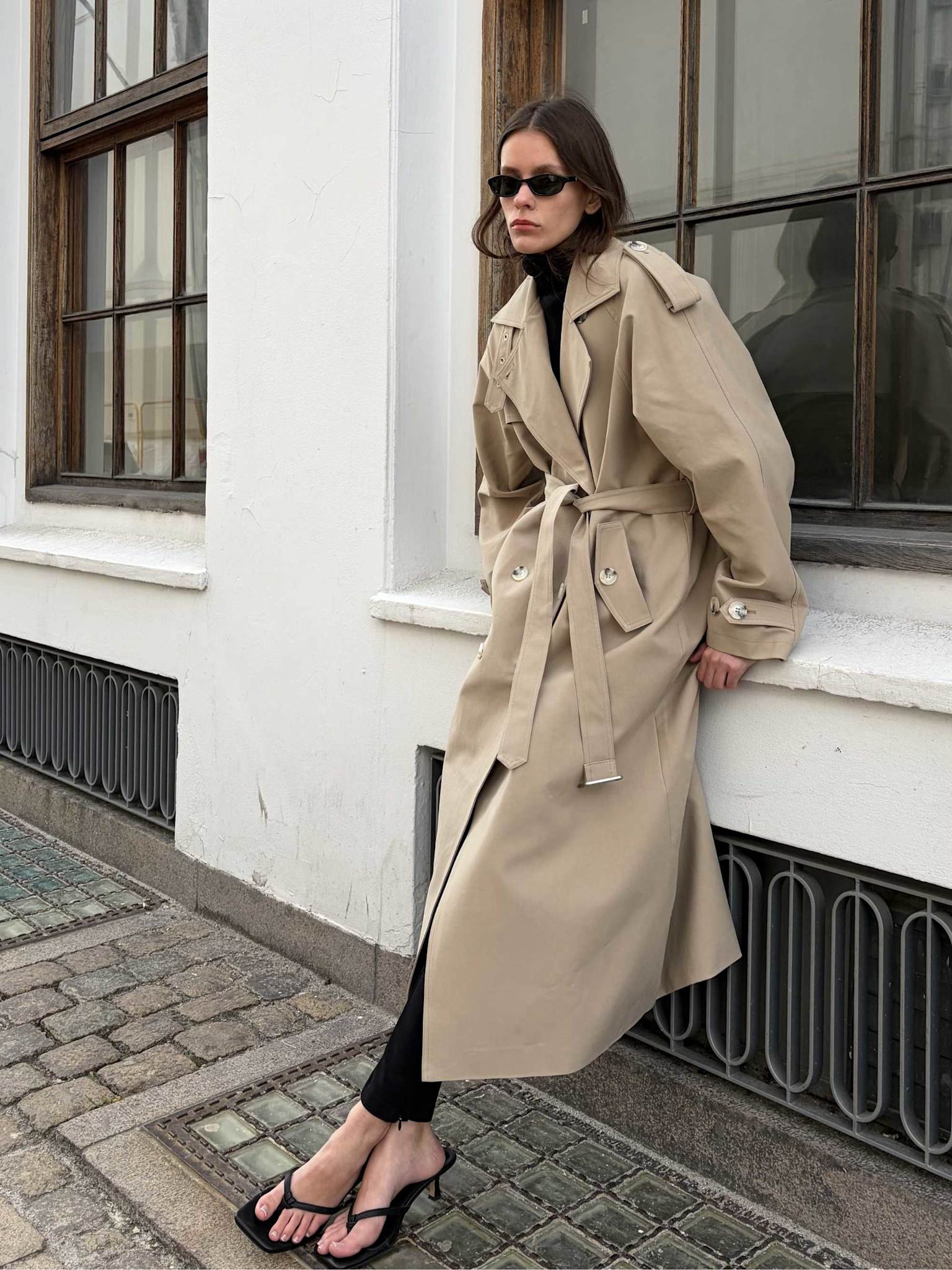HEATHER TRENCH COAT - BEIGE - Image 3