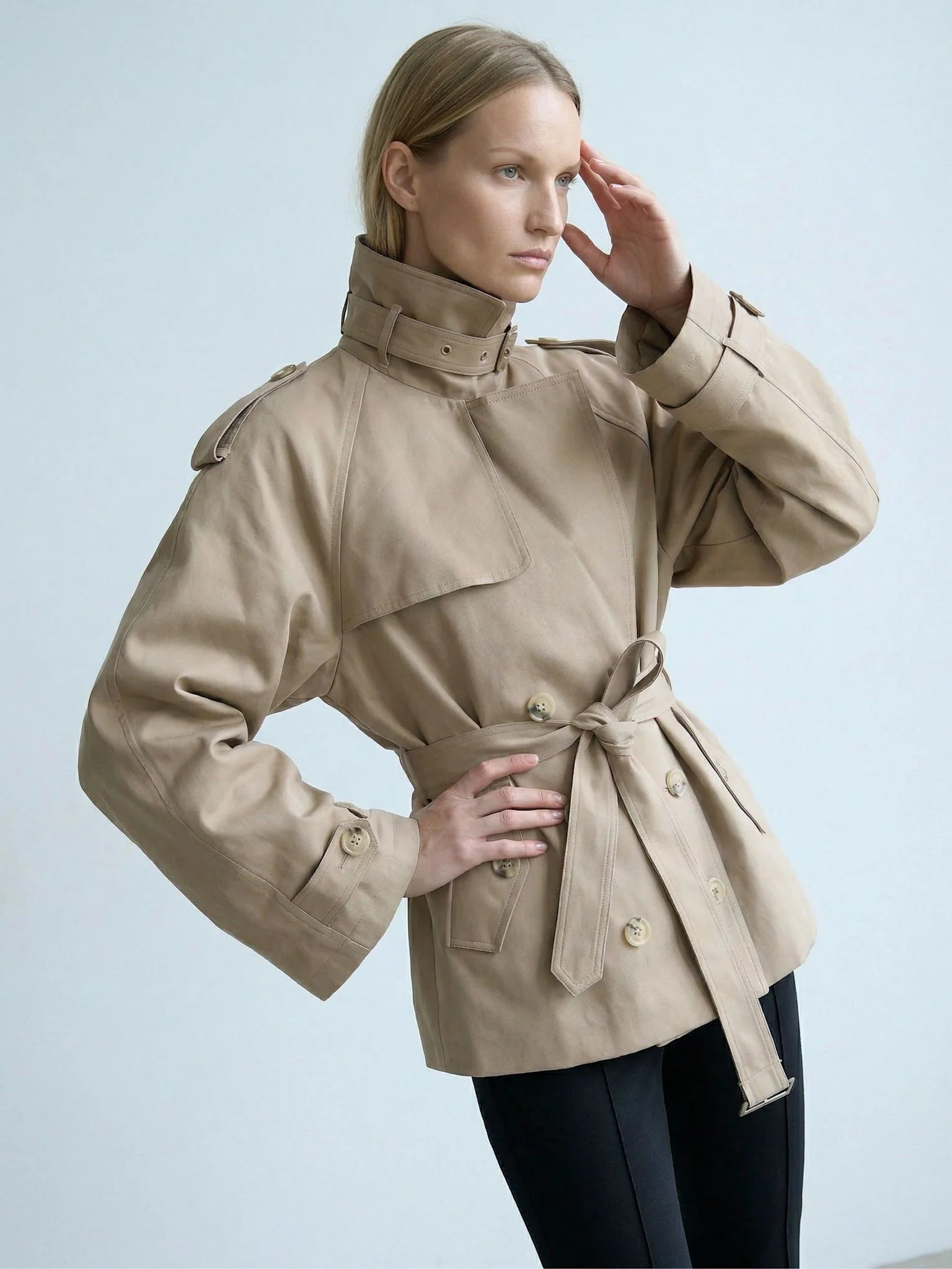 HEATHER TRENCH JACKET - BEIGE - Image 4