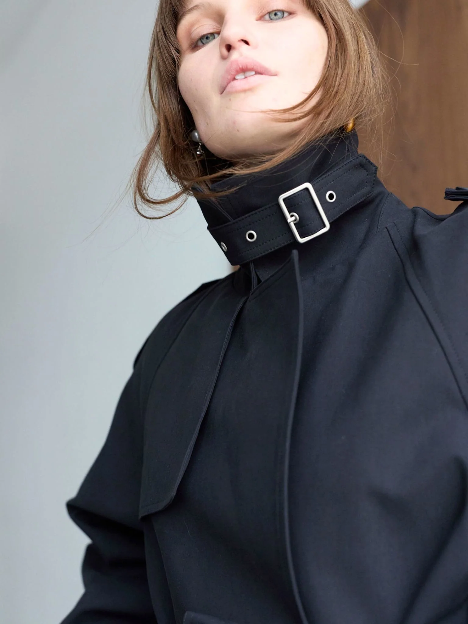 HEATHER TRENCH JACKET - BLACK - Image 5