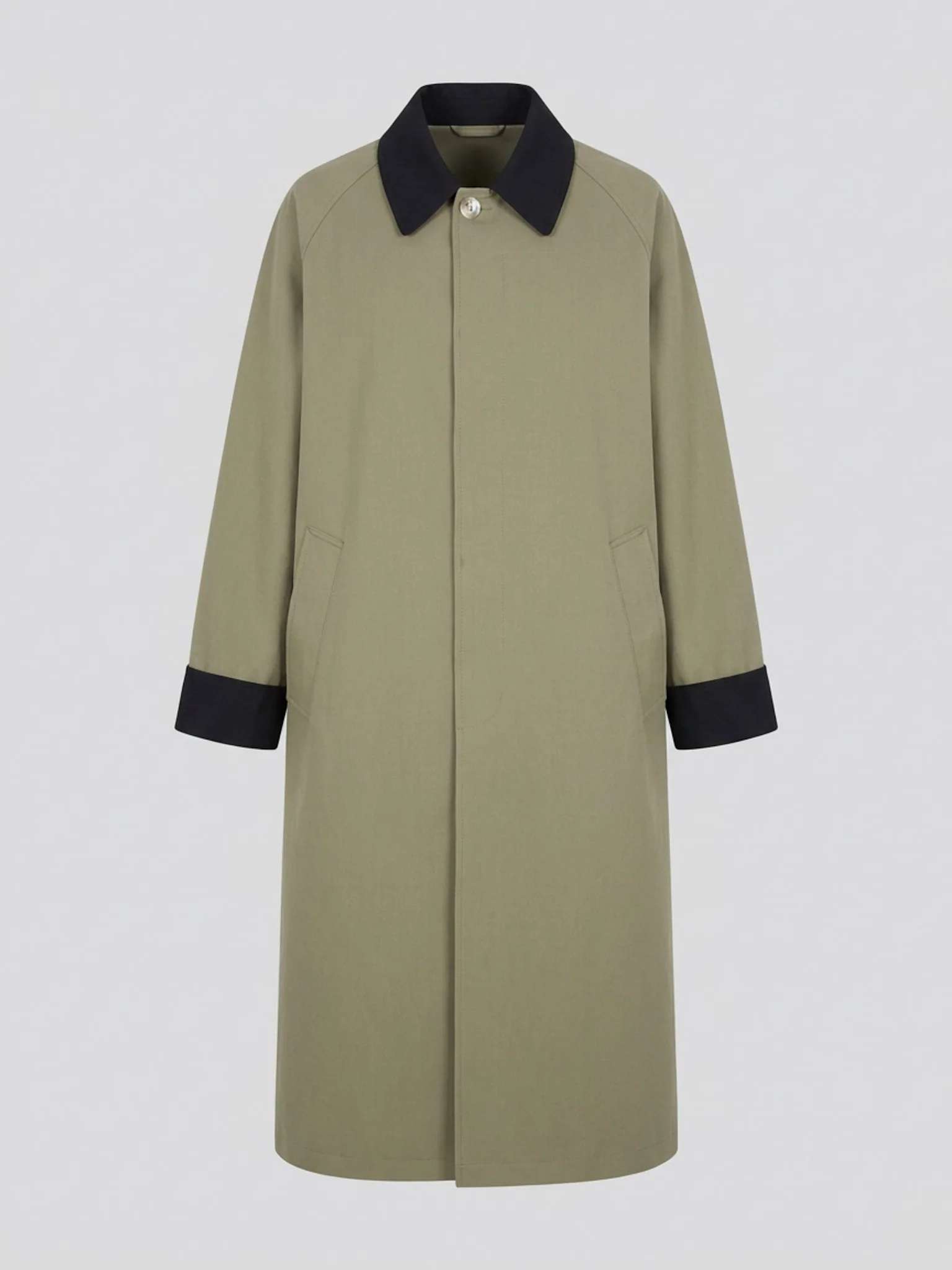 JOEL CANVAS COAT - ARMY/BLACK
