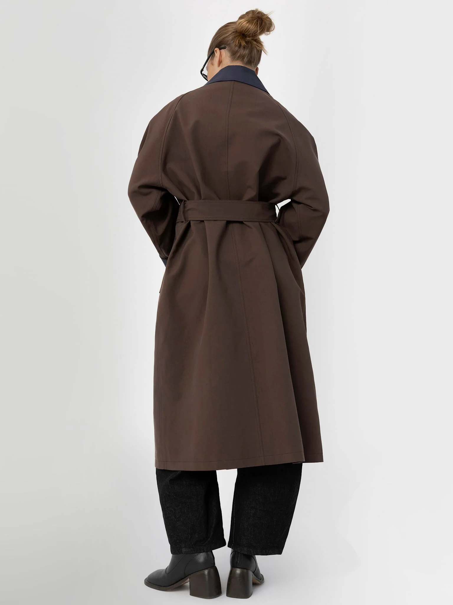 JOEL CANVAS COAT - BROWN/NAVY - Image 3
