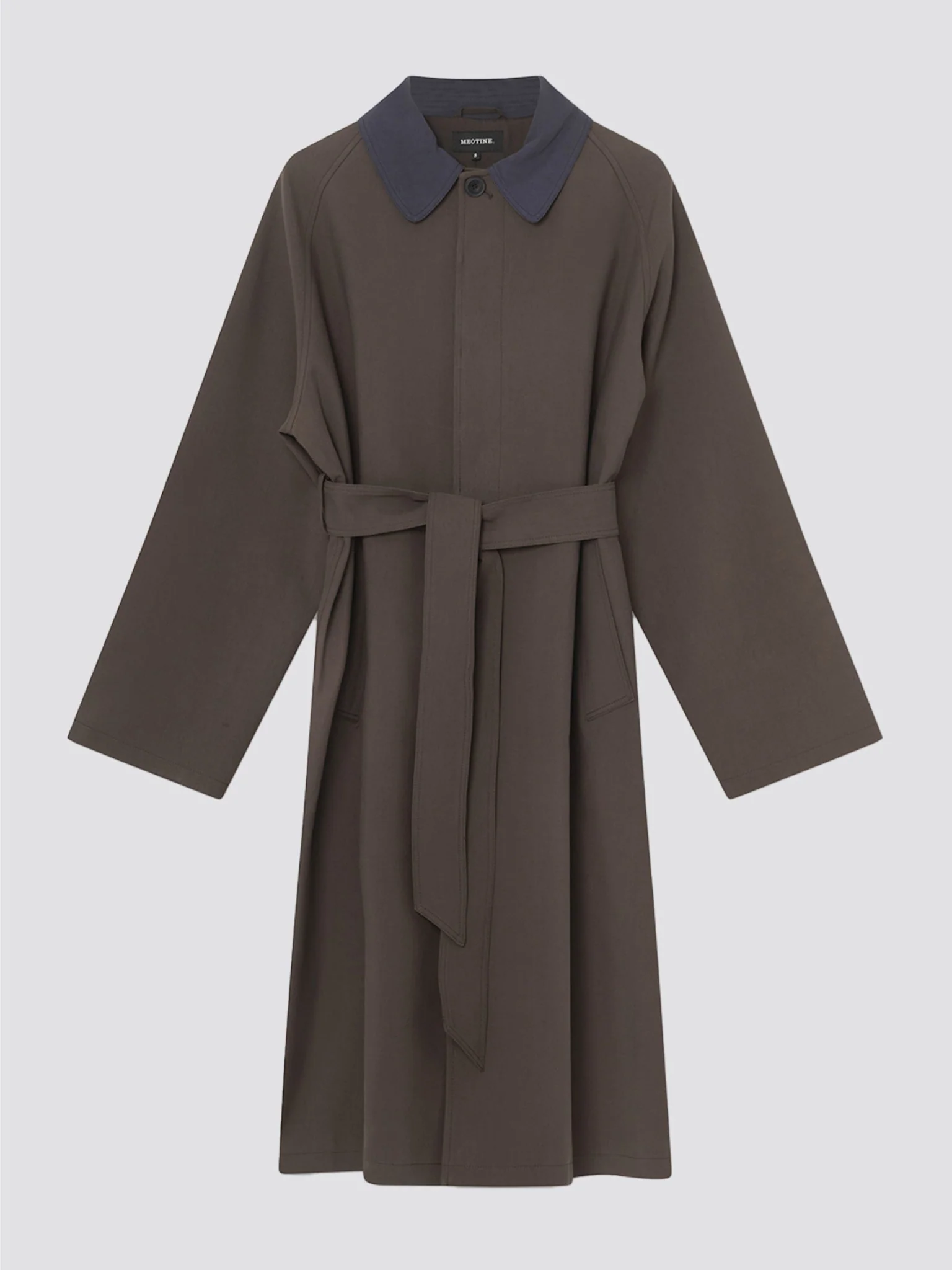 JOEL CANVAS COAT - BROWN/NAVY - Image 4