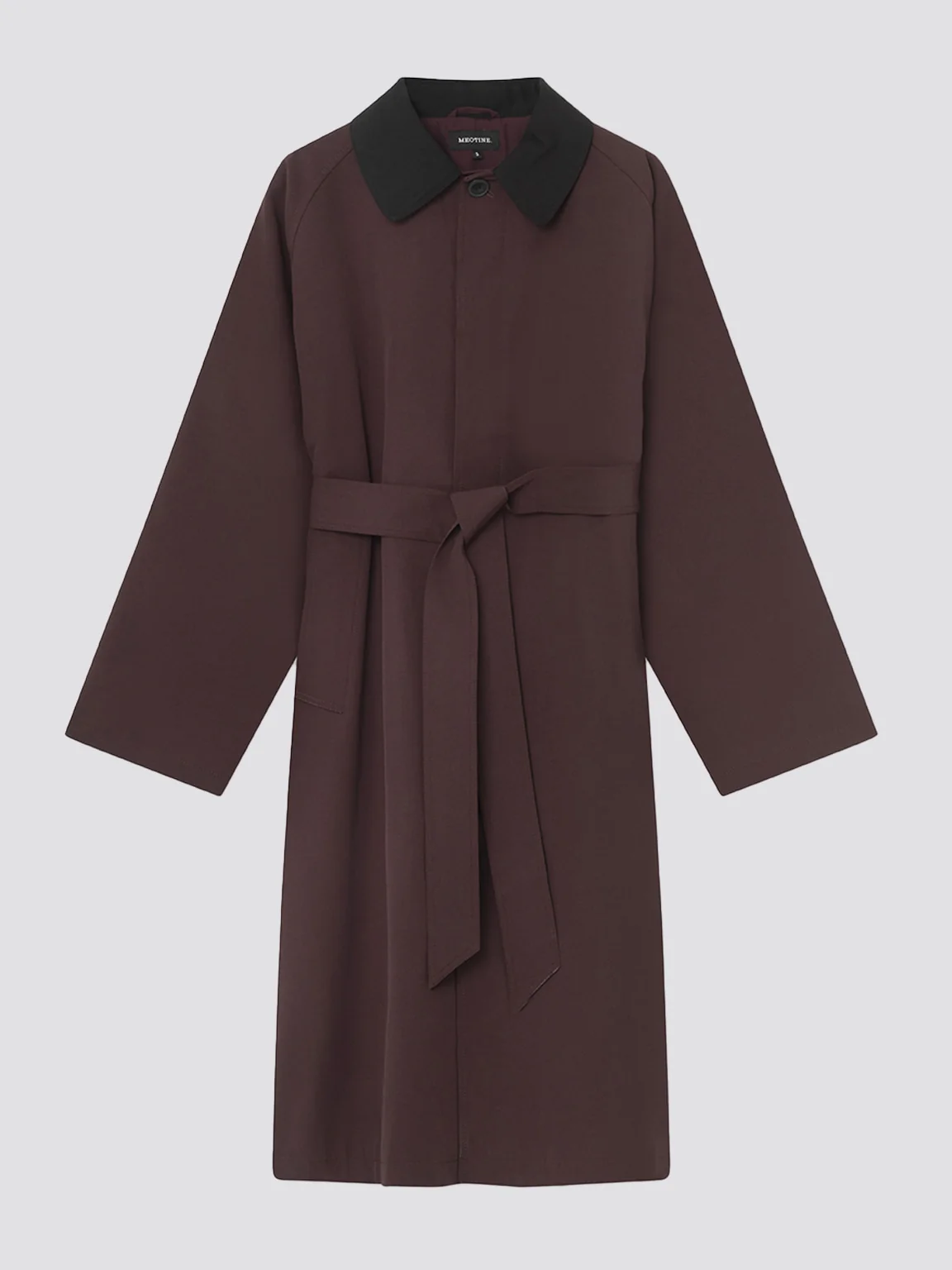 JOEL CANVAS COAT - BURGUNDY/BLACK - Image 5