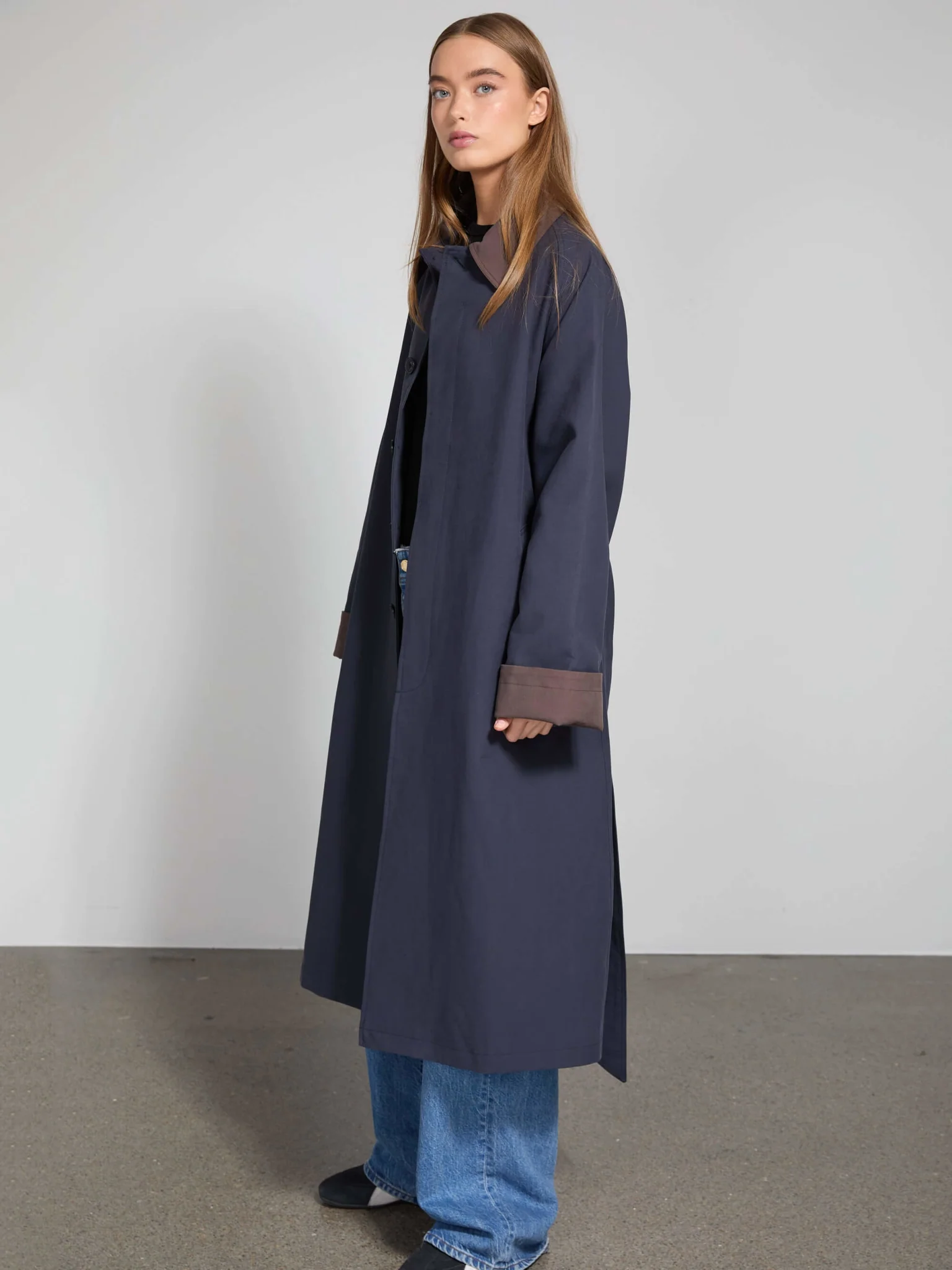 JOEL CANVAS COAT - NAVY - Image 3
