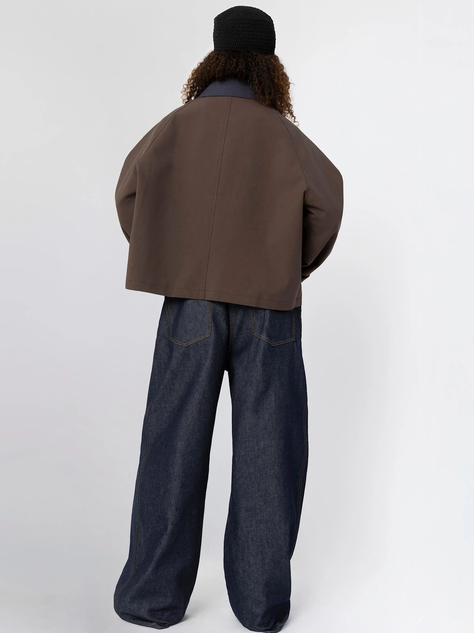 JOEL CANVAS JACKET - BROWN/NAVY - Image 4