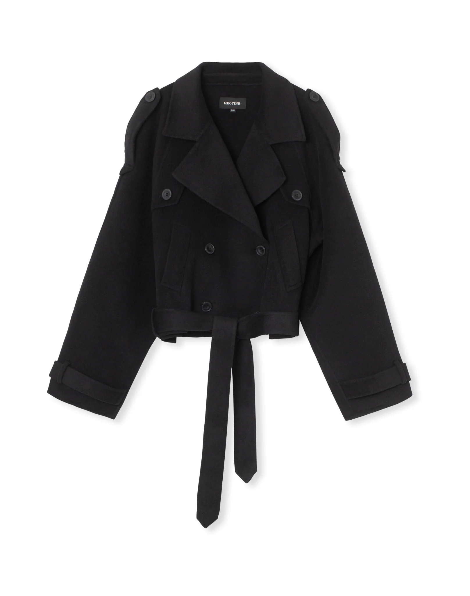 JOHN TRENCH JACKET - WOOL - BLACK - Image 5