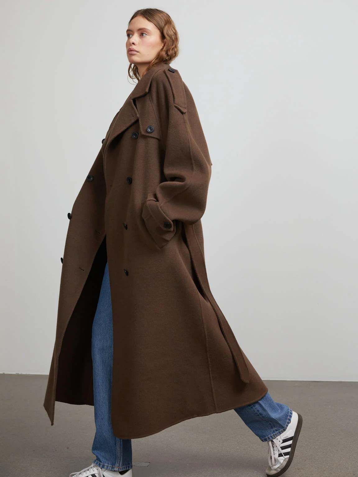 JOHN TRENCHCOAT - WOOL - GREY BROWN - Image 2