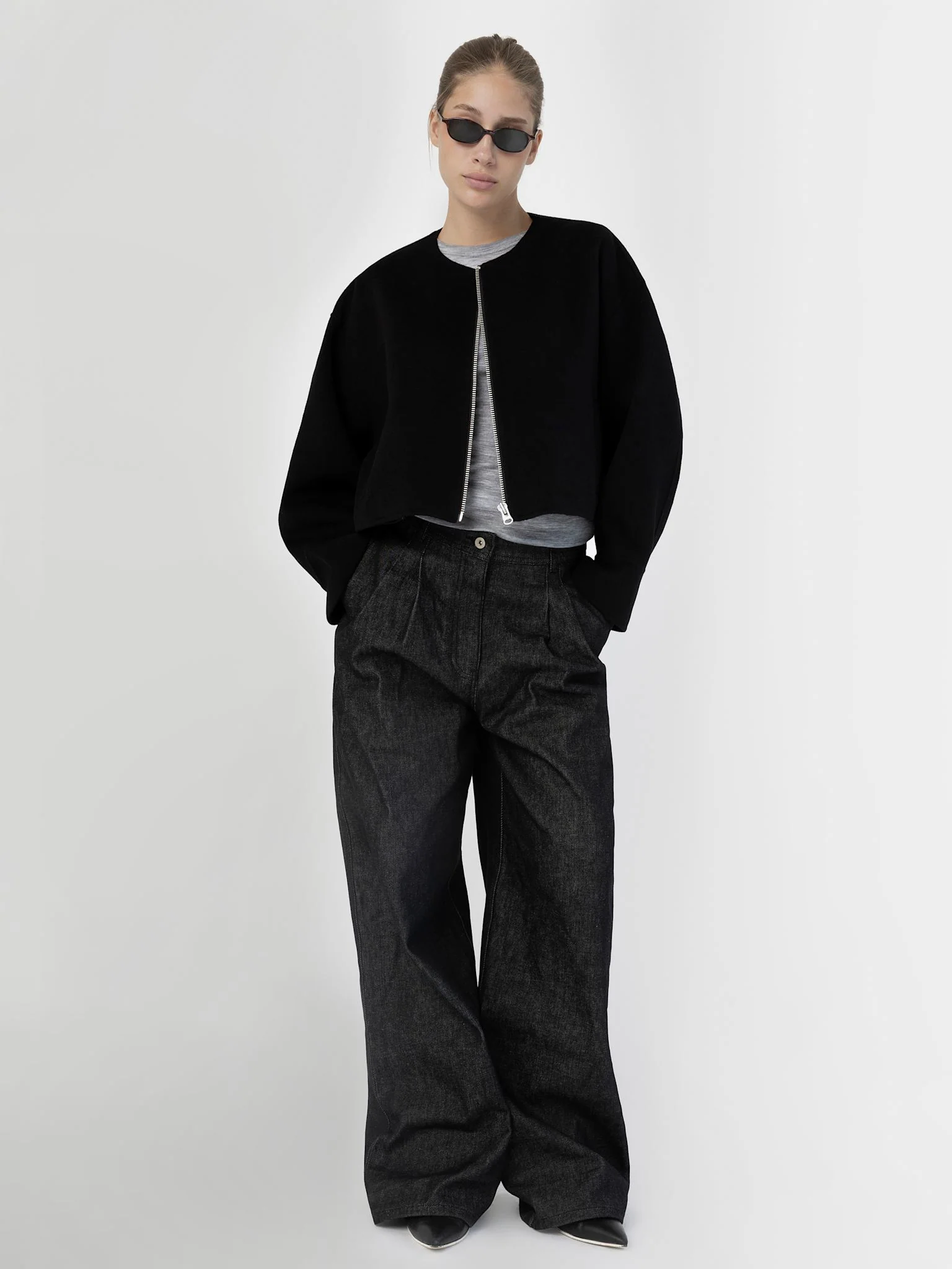 KARLA WOOL JACKET - BLACK - Image 3