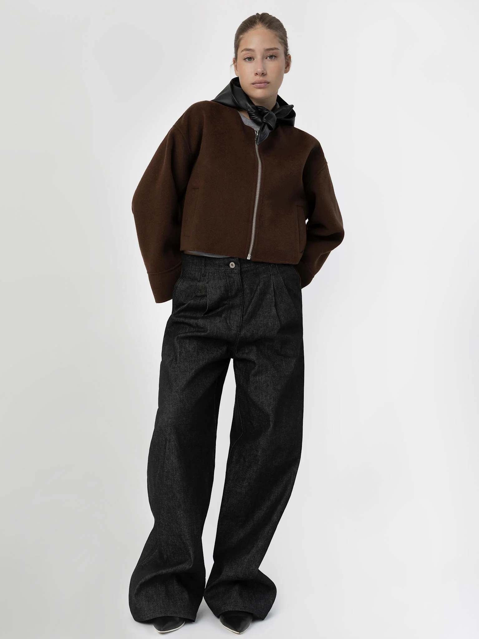 KARLA WOOL JACKET BROWN - Image 4