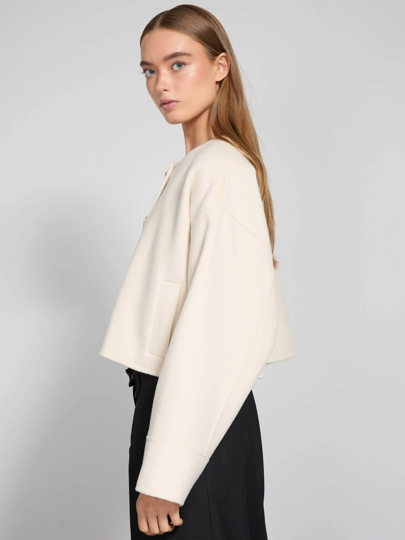 KARLA WOOL JACKET - CREME - Image 2