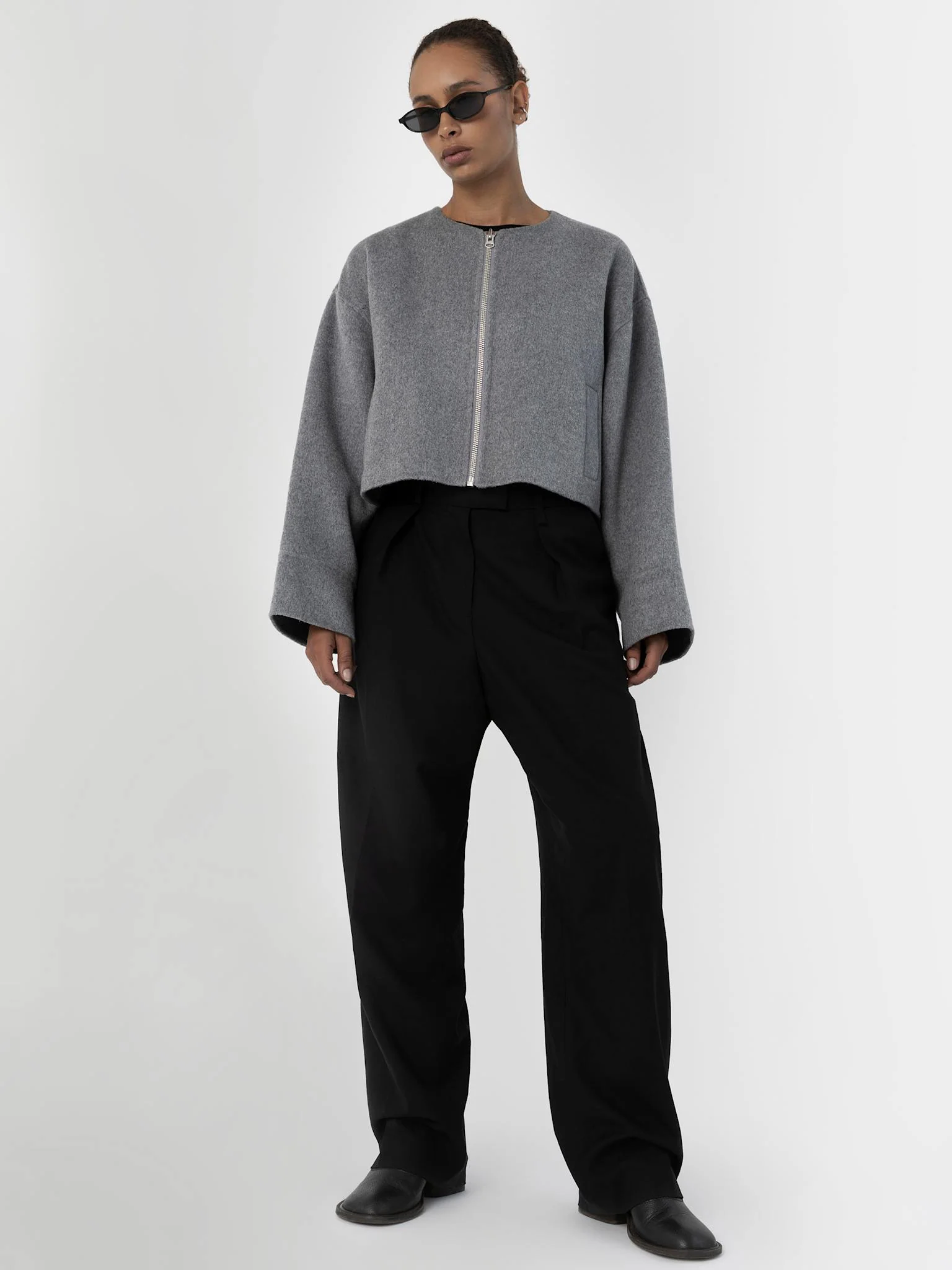 KARLA WOOL JACKET - GREY - Image 4