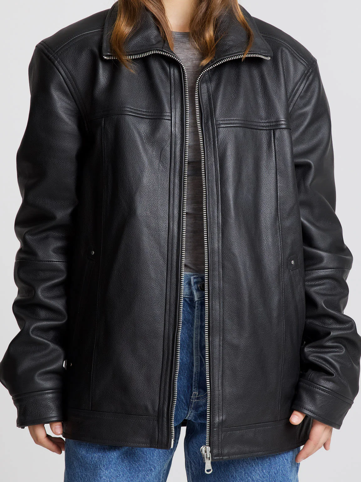 KARO LEATHER JACKET - BLACK - Image 4