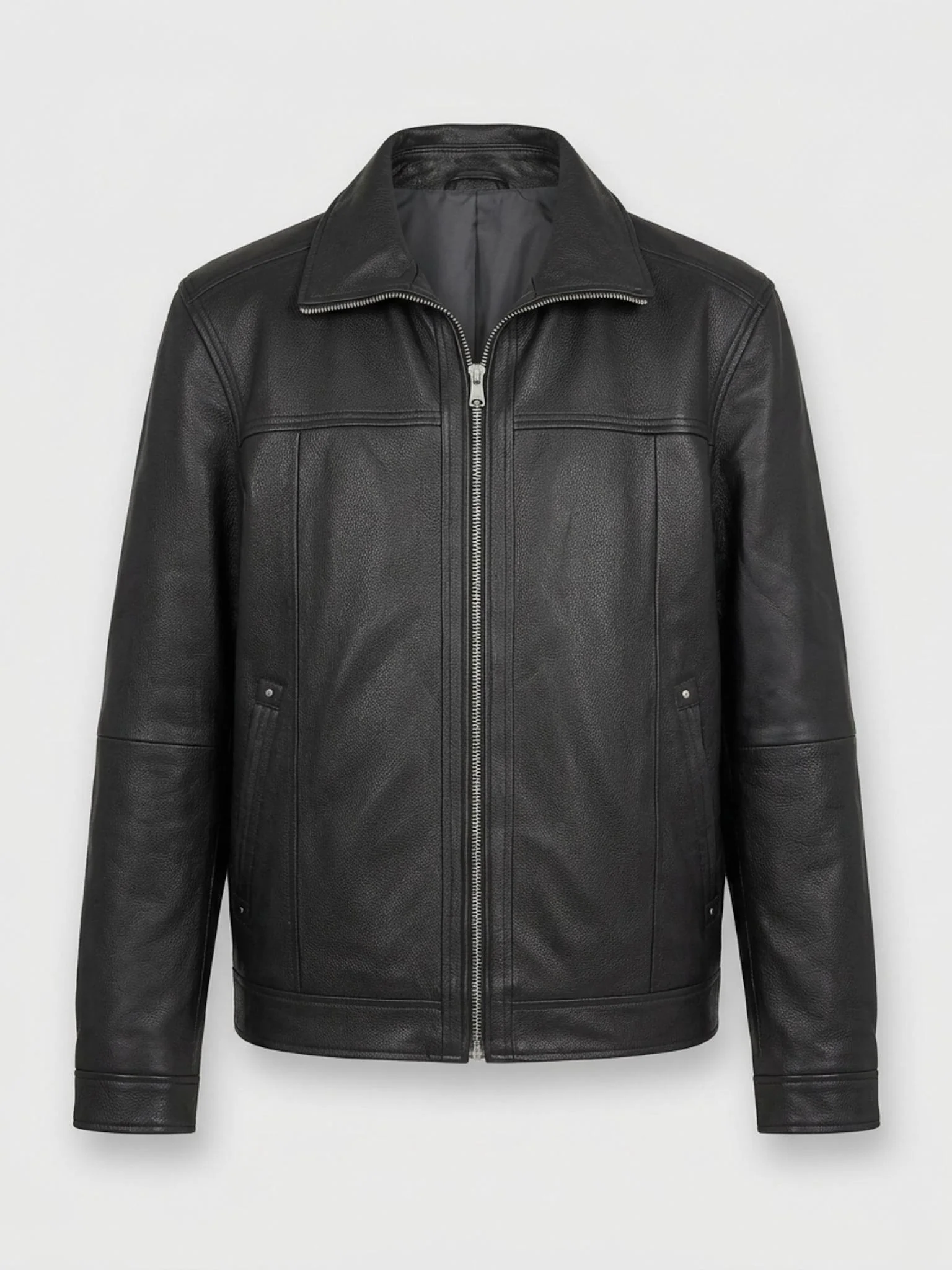 KARO LEATHER JACKET - BLACK - Image 6