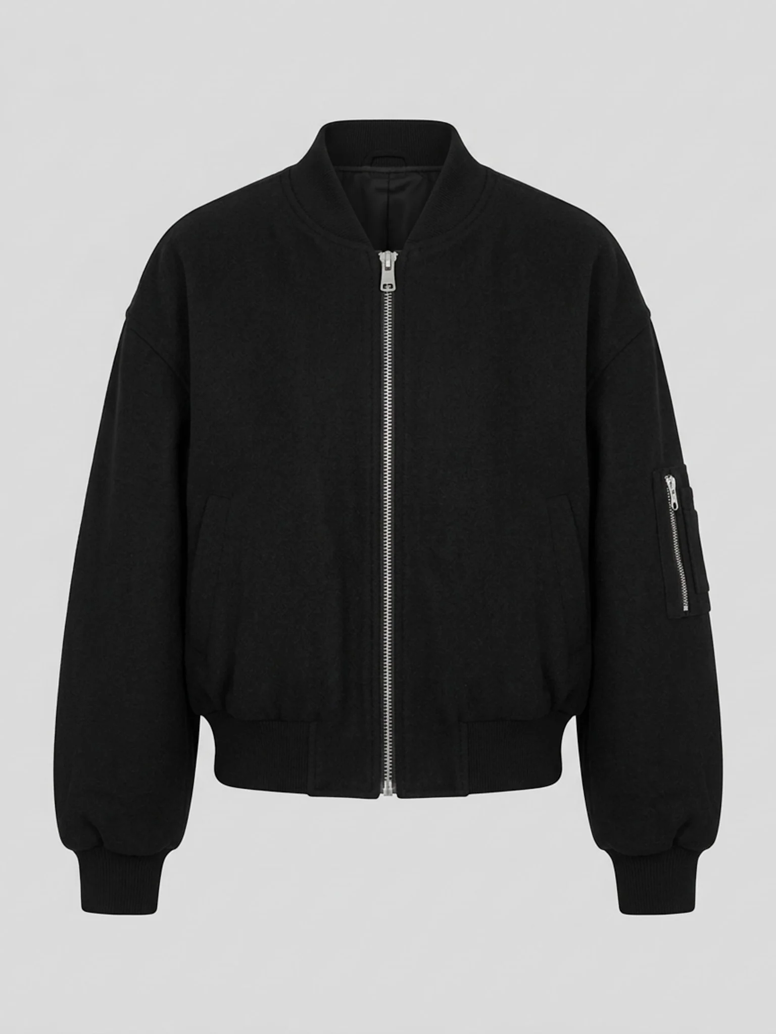 KIAN TWEED BOMBER - BLACK - Image 4