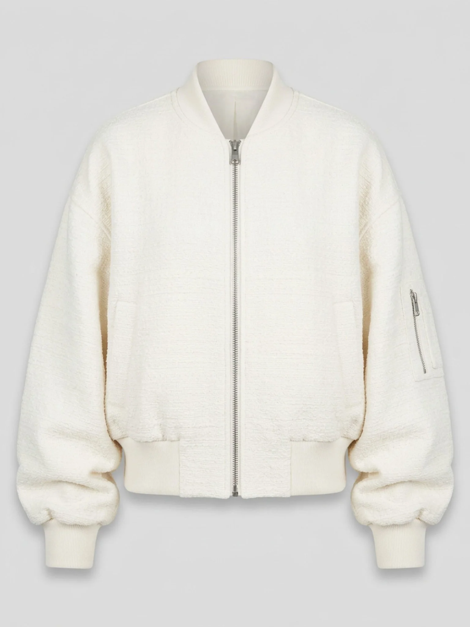 KIAN TWEED BOMBER - CREME - Image 5