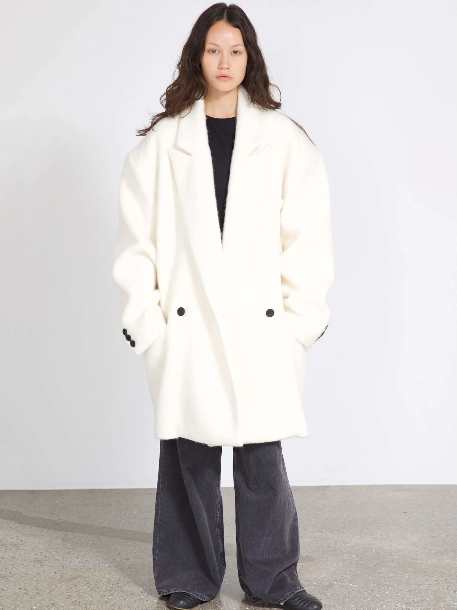 KYLIE MOHAIR COAT - CREME - Image 3