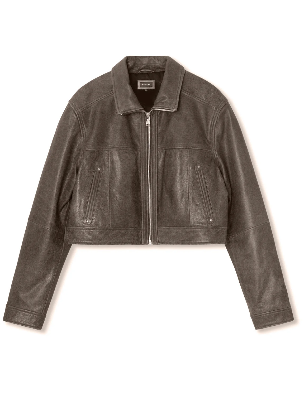 LYLE LEATHER JACKET - BROWN - Image 6