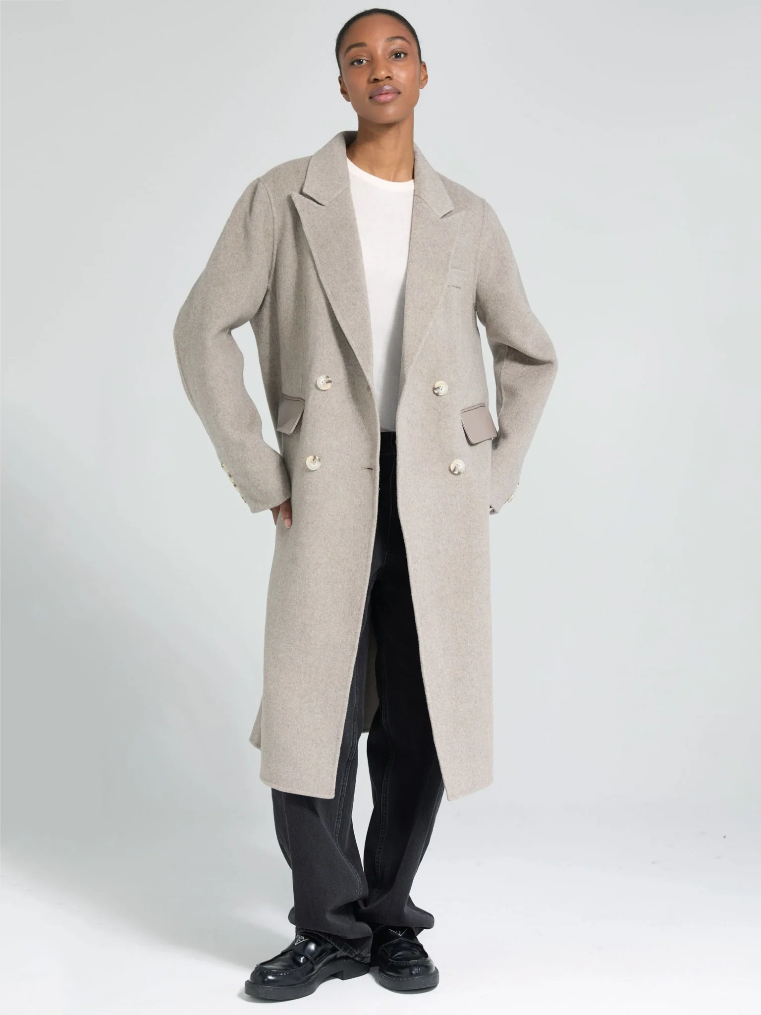 MILES WOOL COAT - BEIGE - Image 3