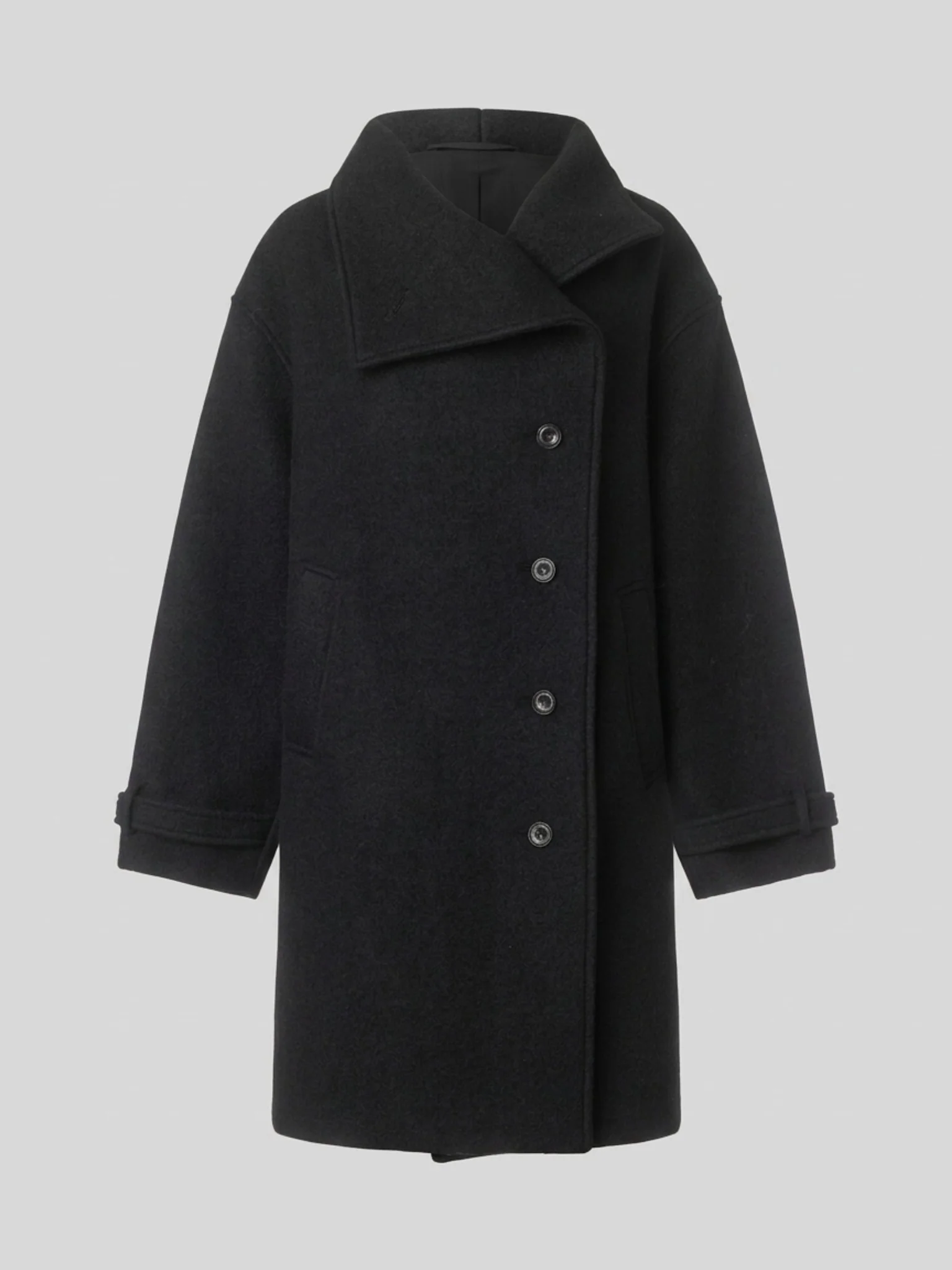 NOLA WOOL COAT - BLACK