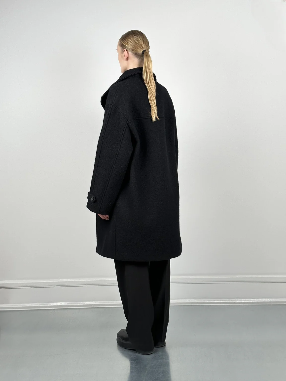 NOLA WOOL COAT - BLACK - Image 3