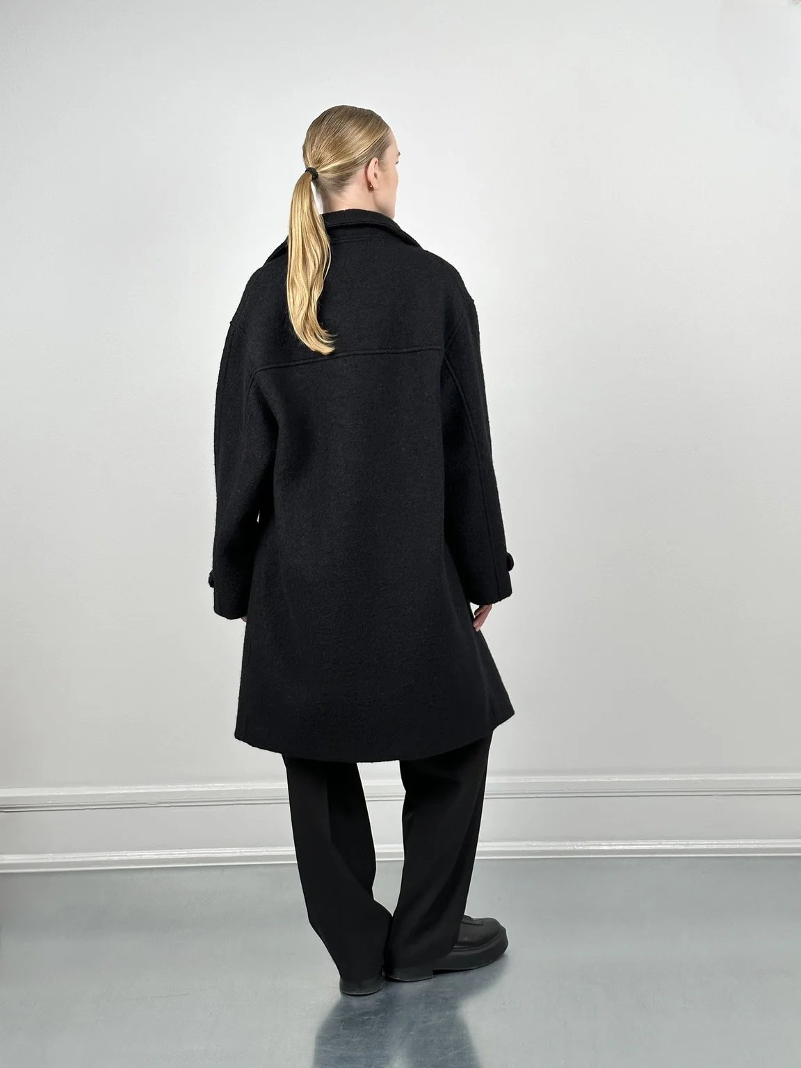 NOLA WOOL COAT - BLACK - Image 4