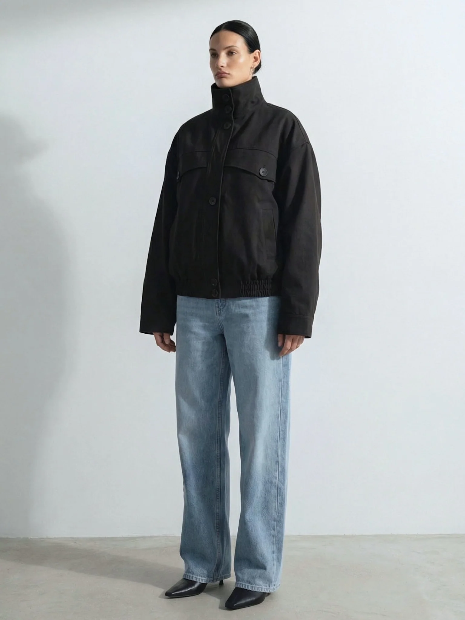 NORI BOMBER JACKET - BLACK - Image 3