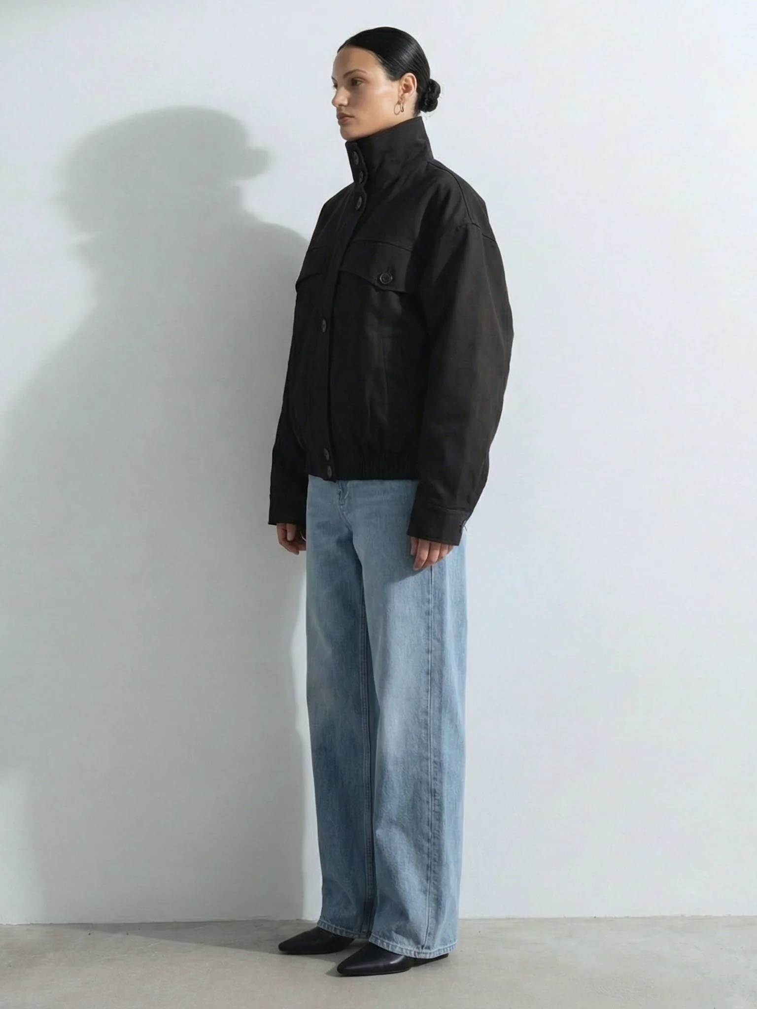NORI BOMBER JACKET - BLACK - Image 6