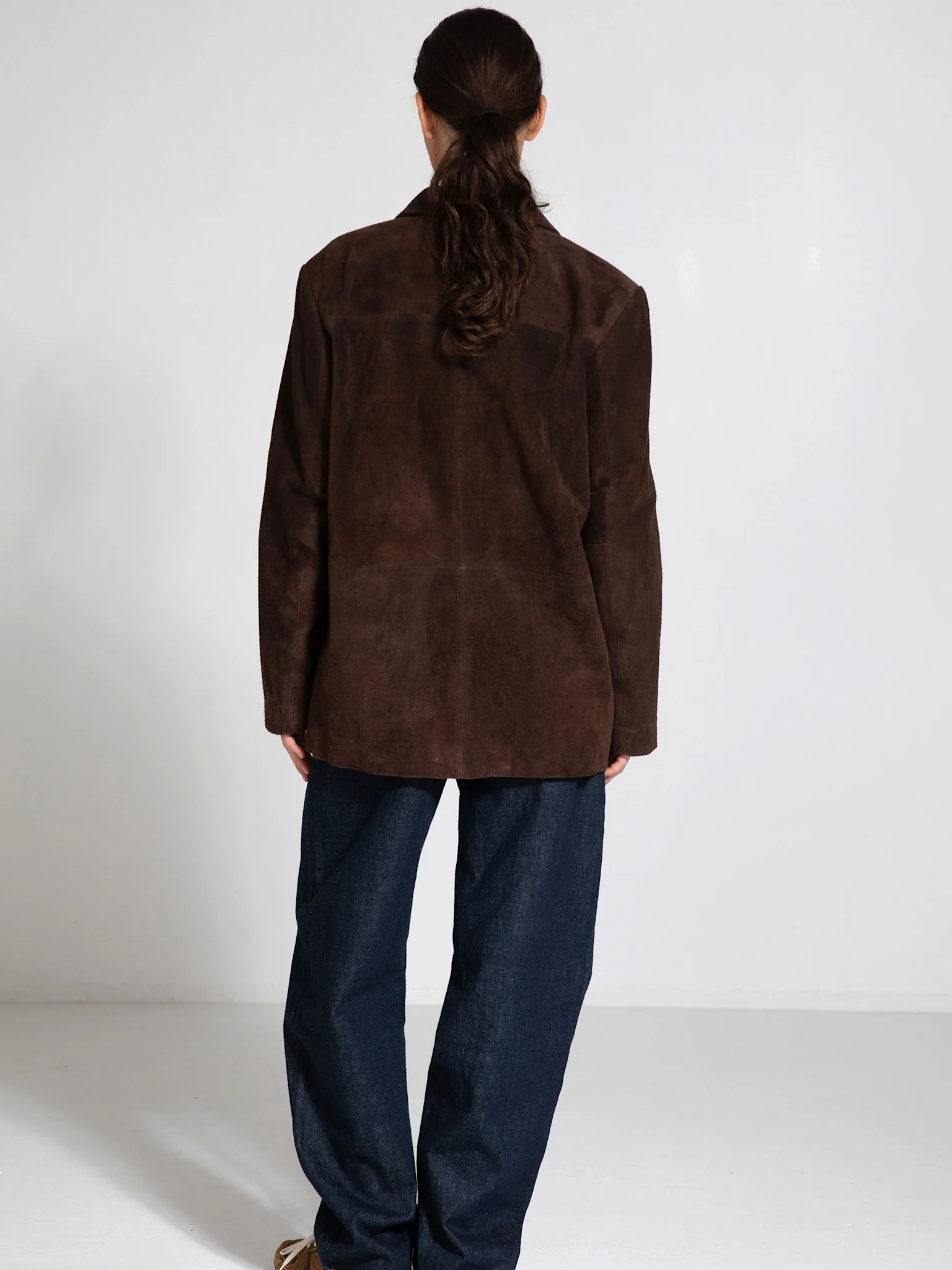 RACHEL SUEDE BLAZER - BROWN - Image 4
