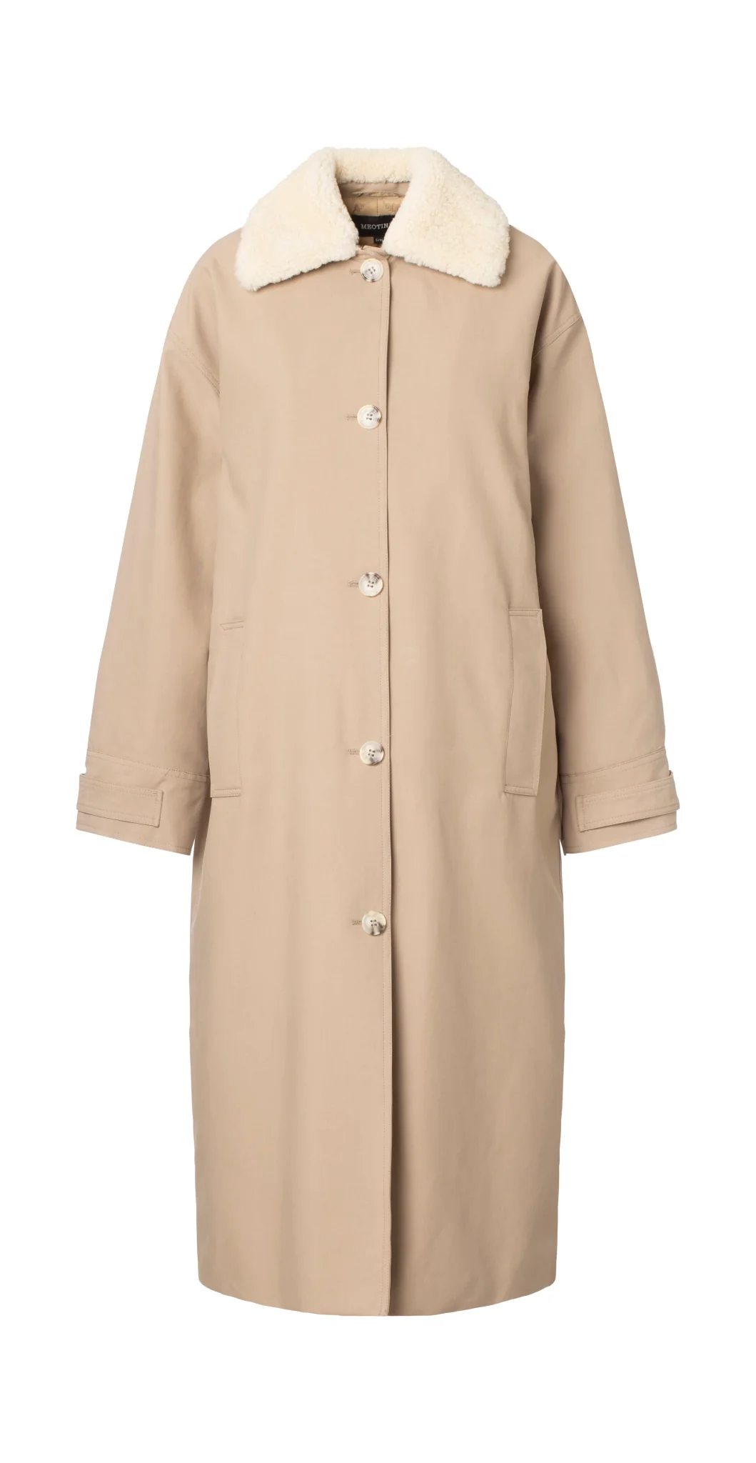 RITA PADDED CANVAS COAT - BEIGE - Image 6