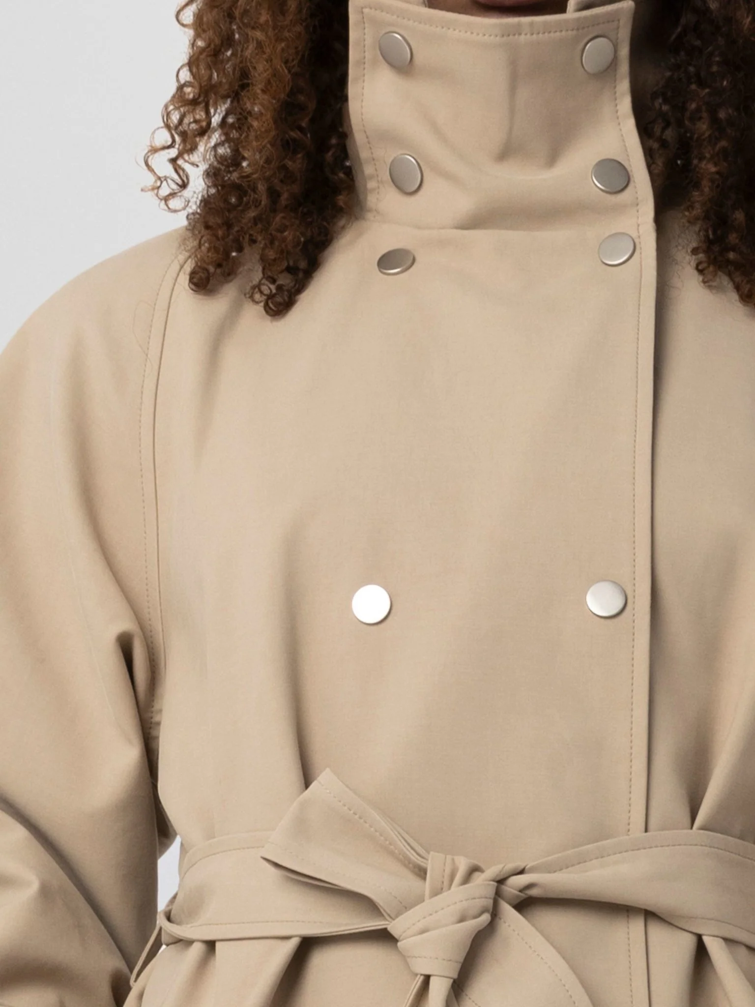 SKYLER CANVAS COAT - BEIGE - Image 4