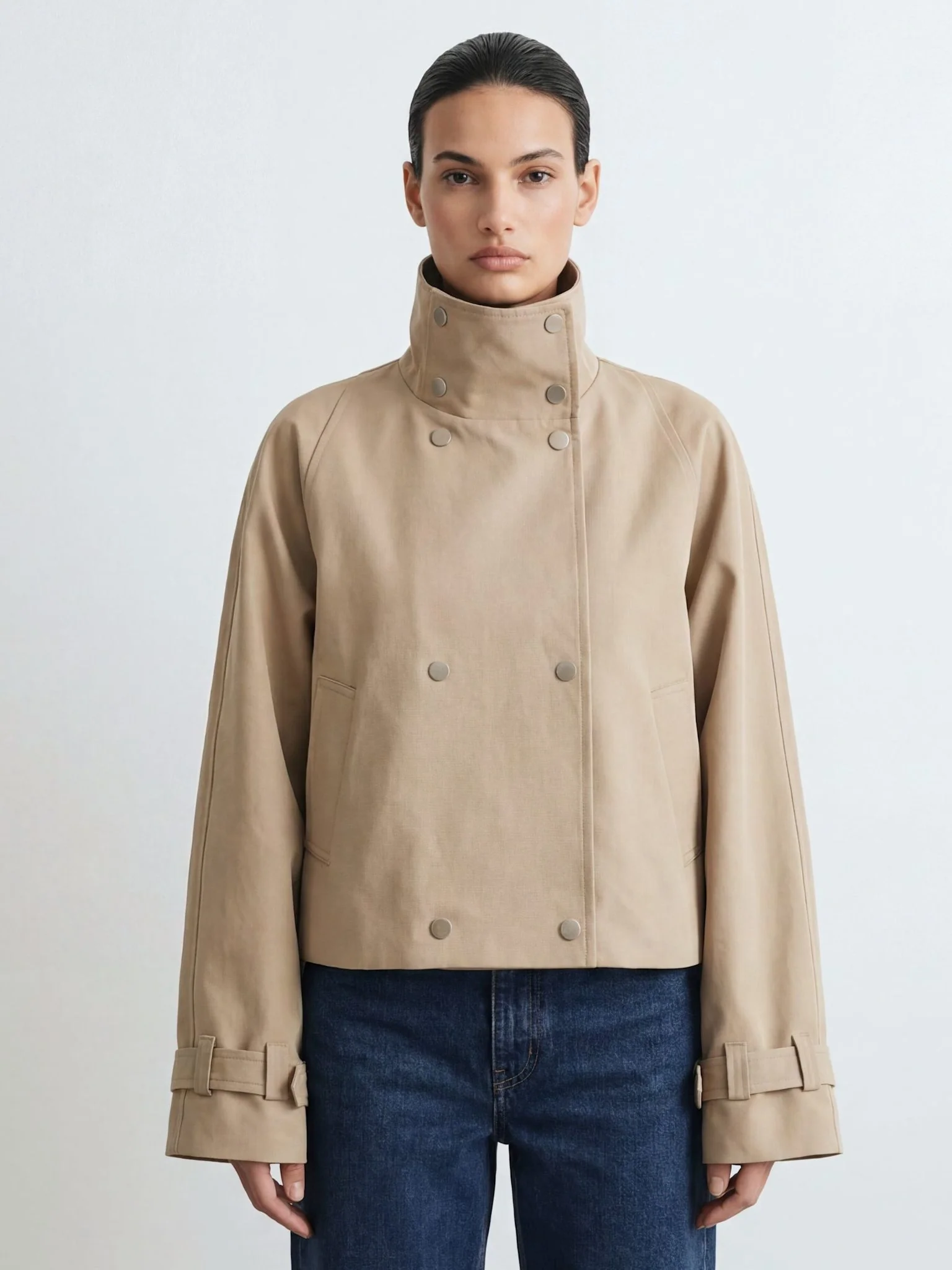 SKYLER CROPPED JACKET - BEIGE - Image 2