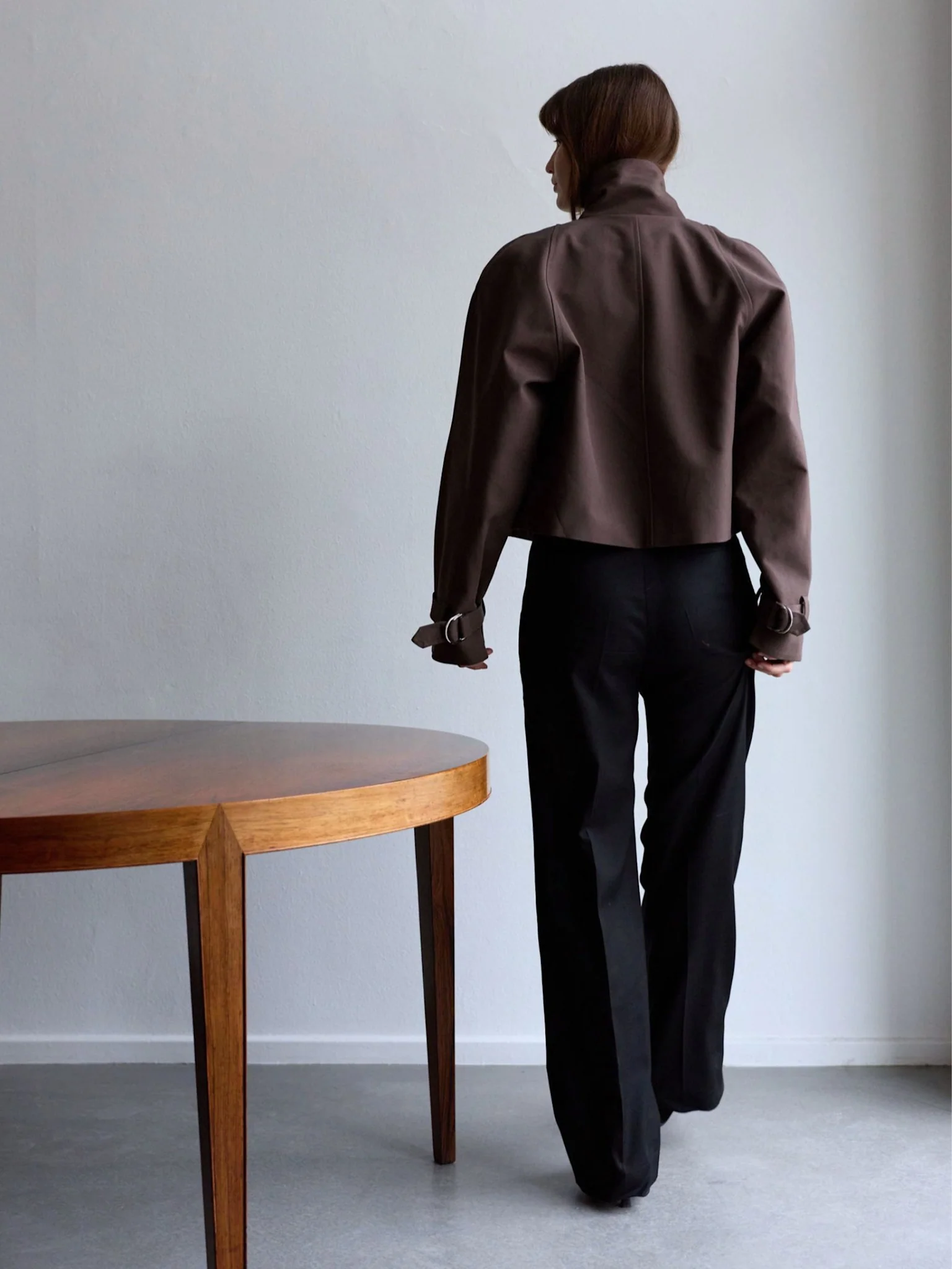 SKYLER CROPPED JACKET - BROWN - Image 3