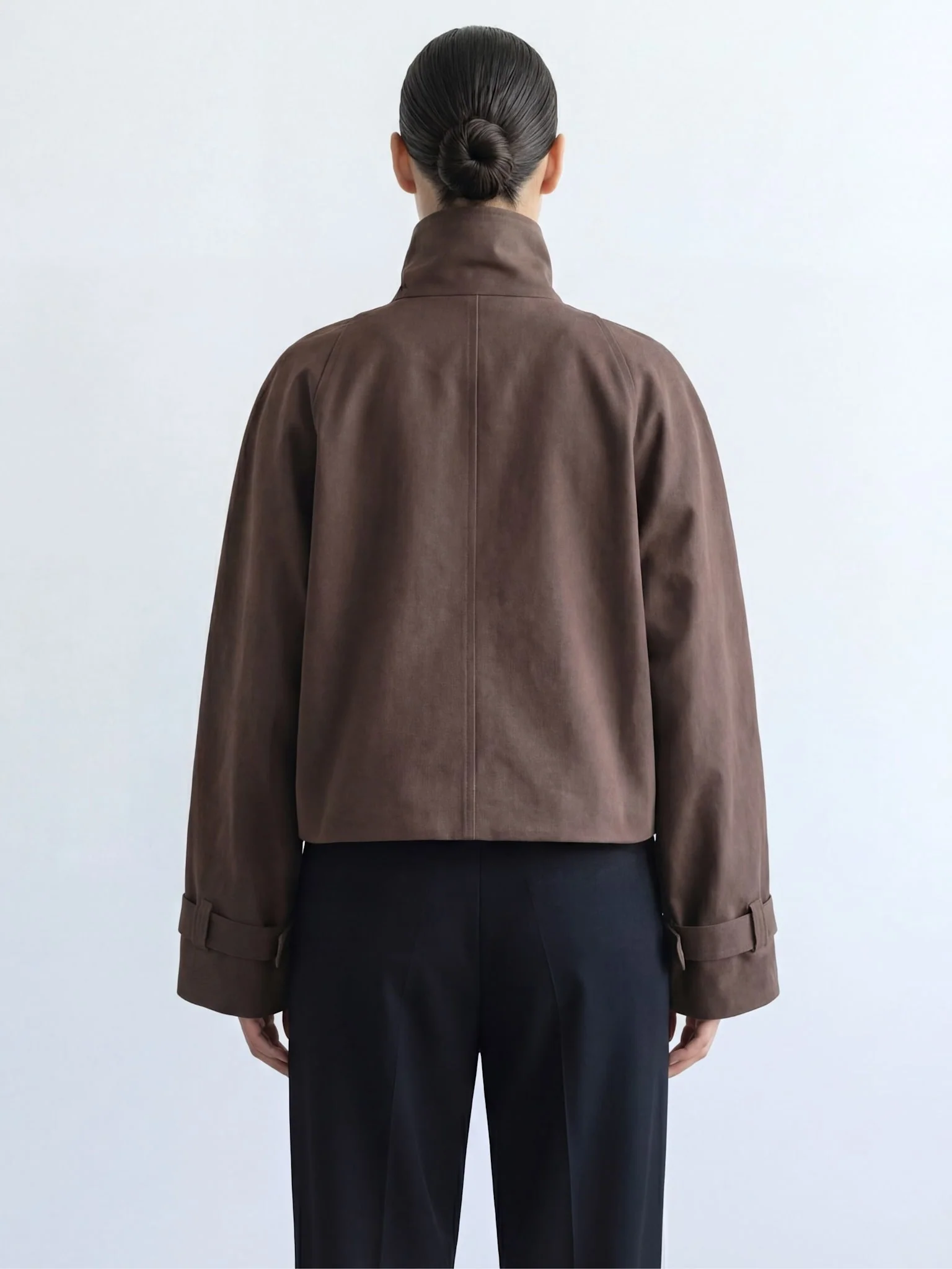 SKYLER CROPPED JACKET - BROWN - Image 7