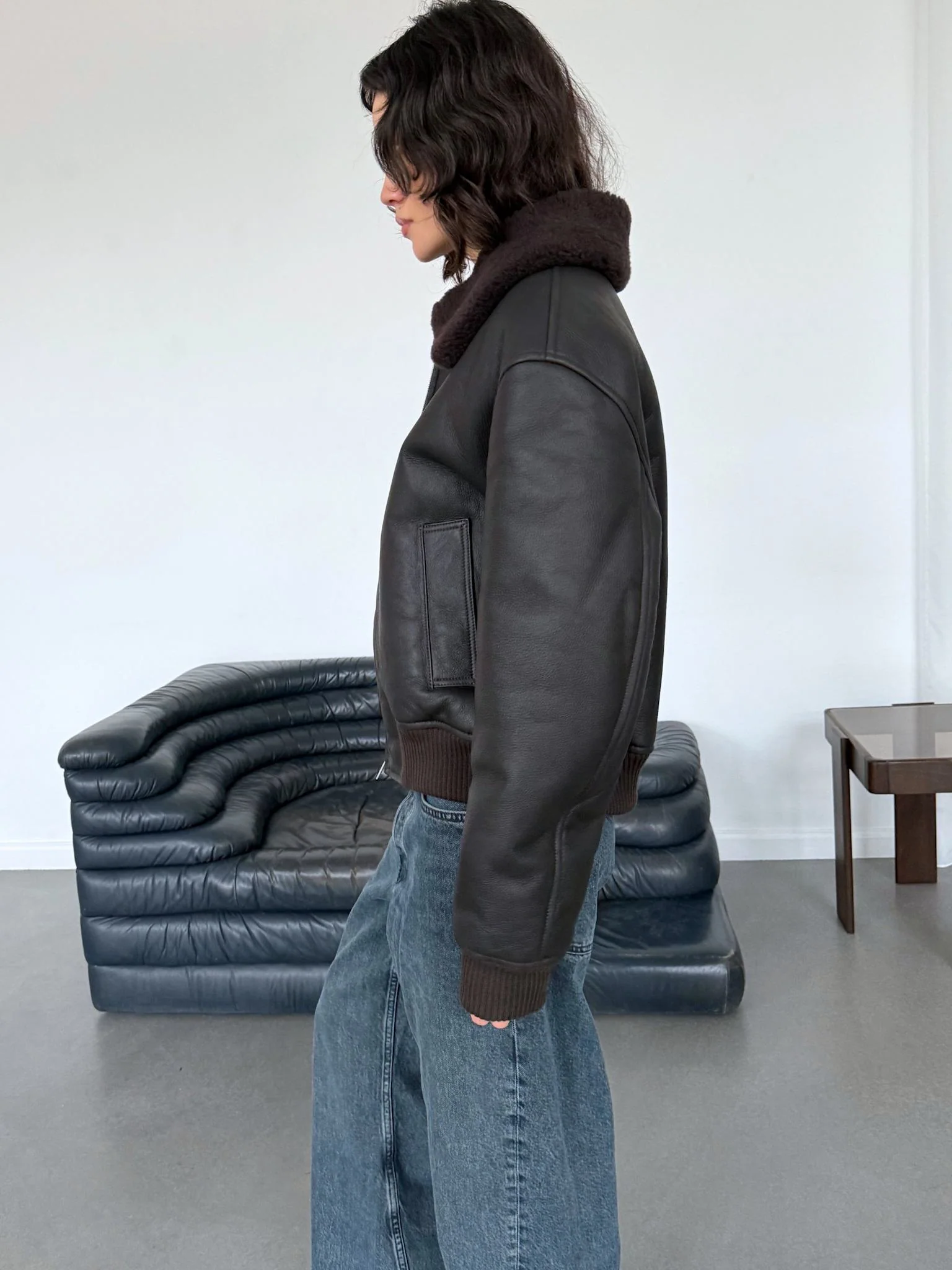 SOHO BOMBER - DARK BROWN - Image 3