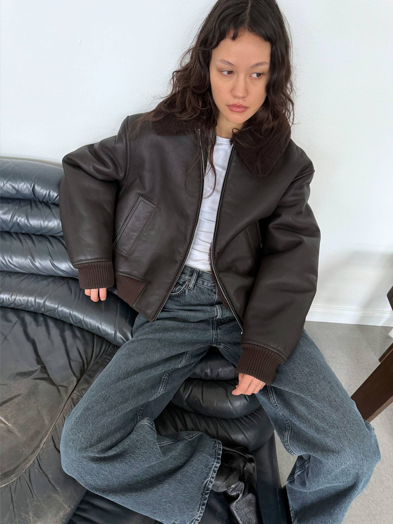 SOHO BOMBER - DARK BROWN - Image 6
