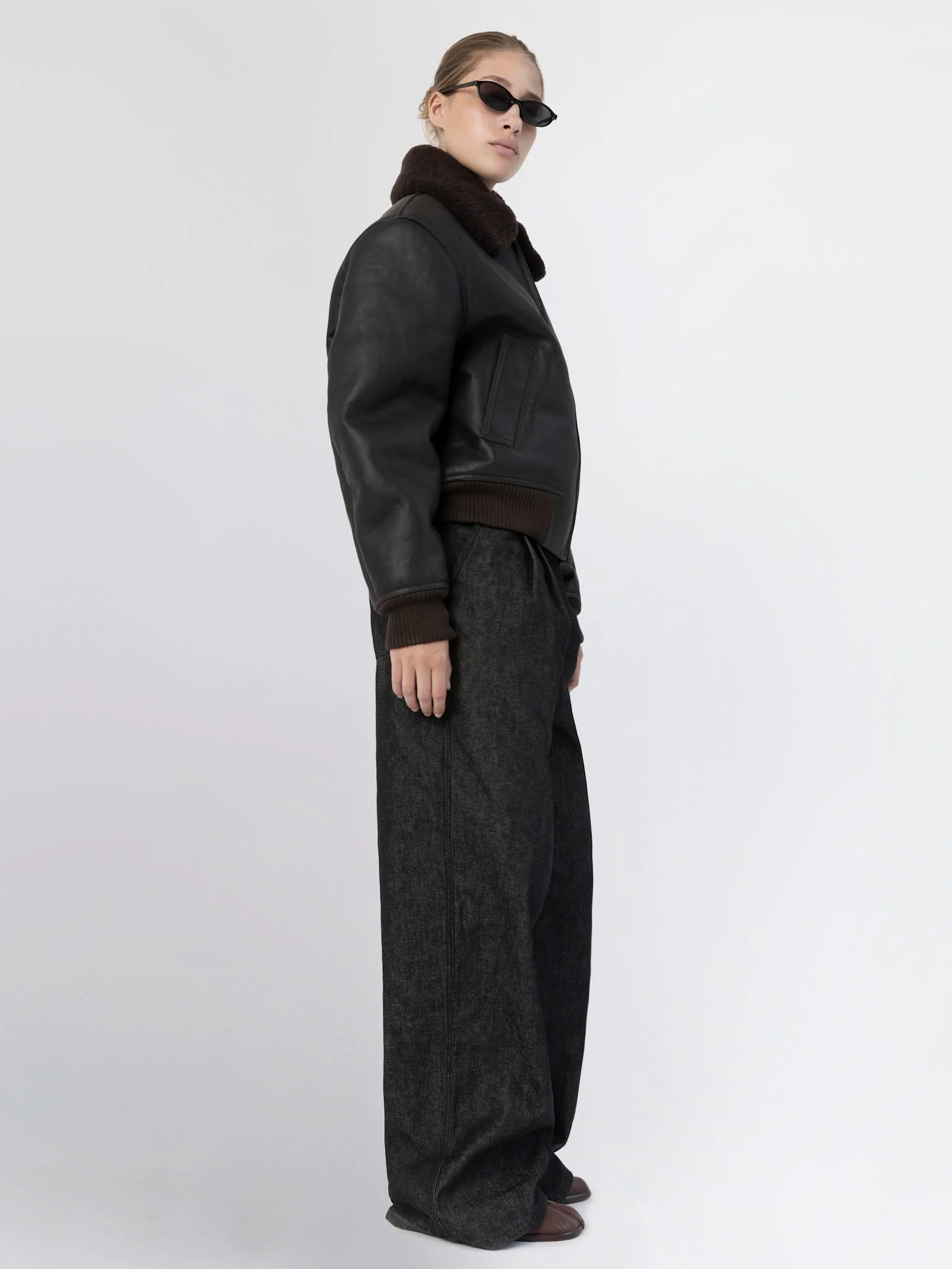 SOHO BOMBER - DARK BROWN - Image 7