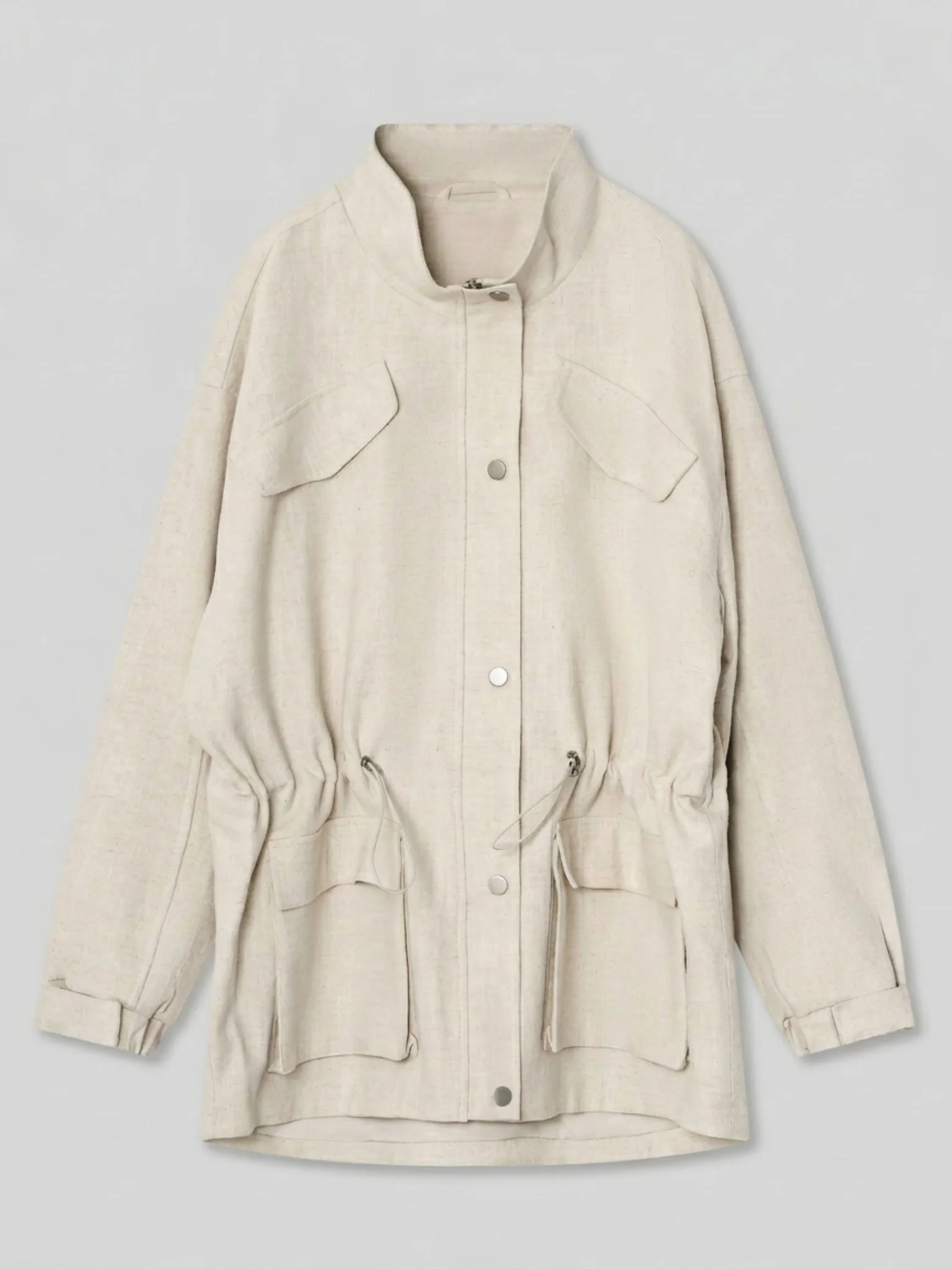 TRACY LINEN JACKET - CREME - Image 3