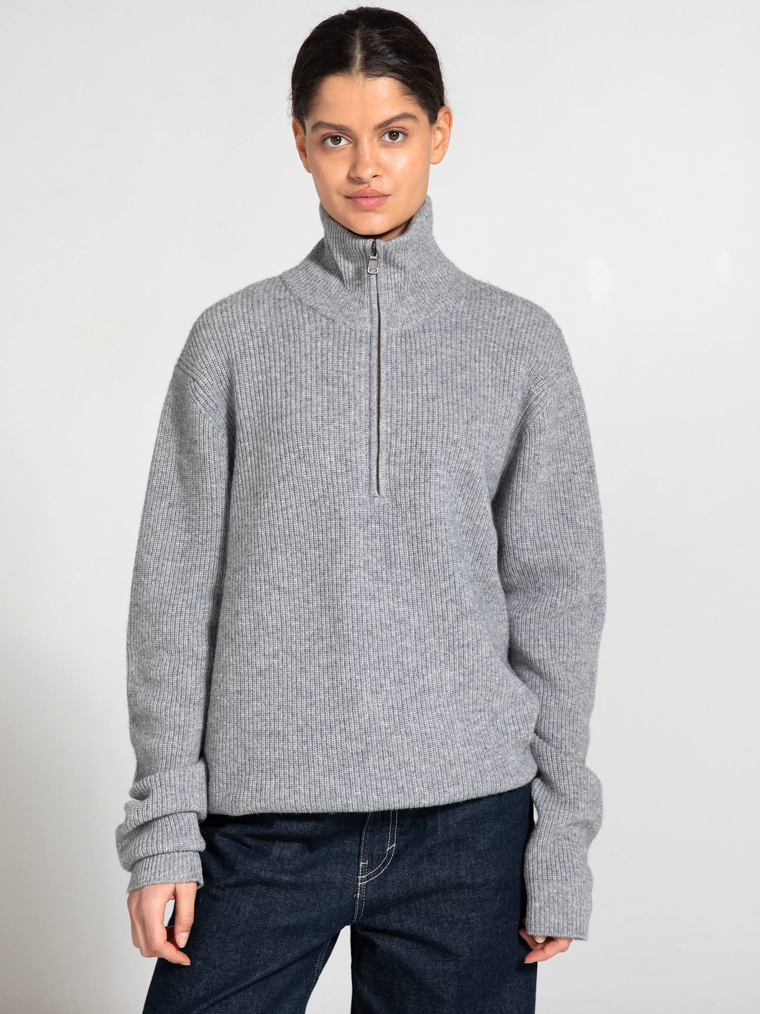 UMA ZIP KNIT - GREY - Image 3