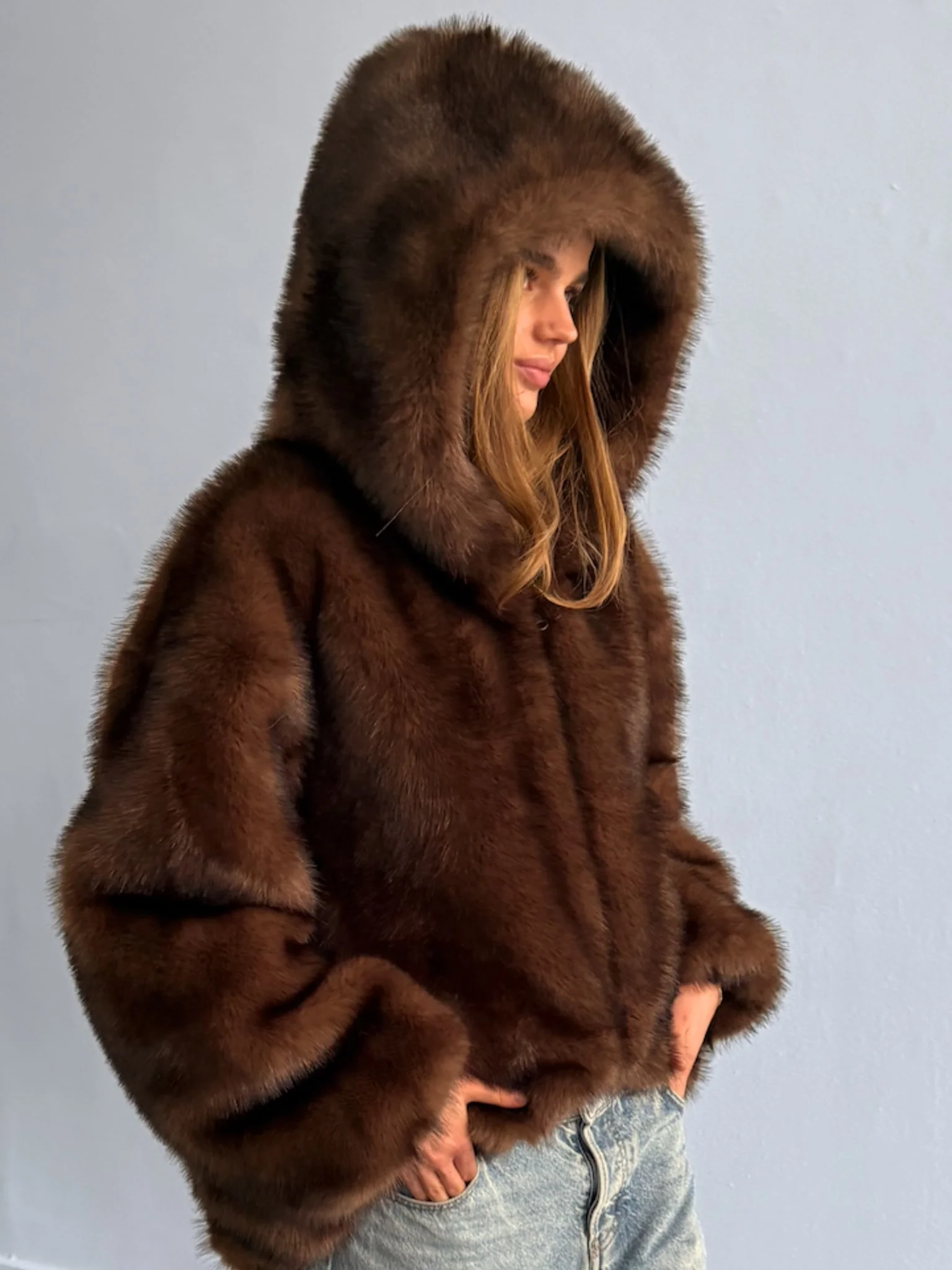WILMA JACKET - DARK BROWN - Image 4