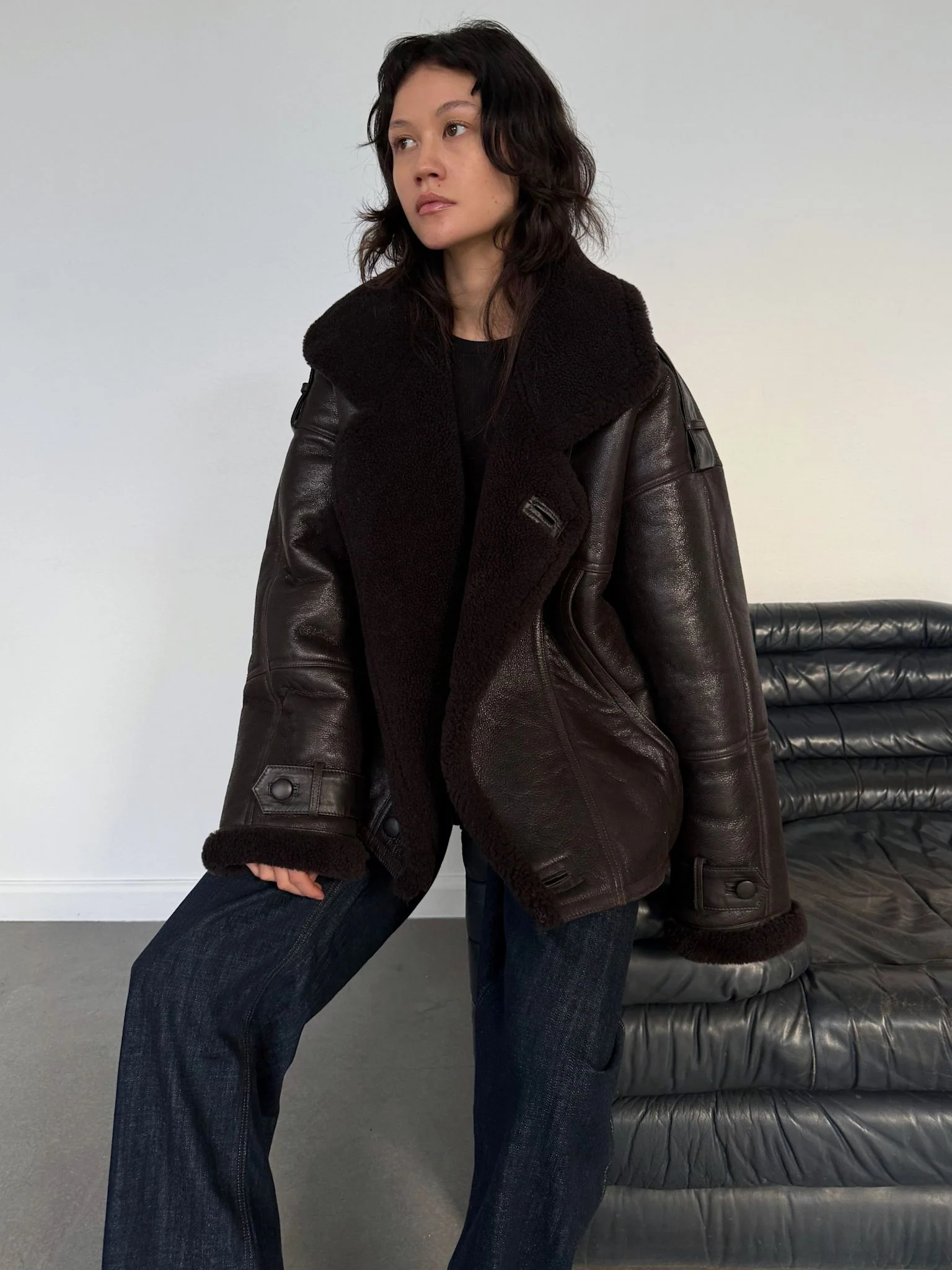 ZOE JACKET - BROWN LEATHER - Image 5