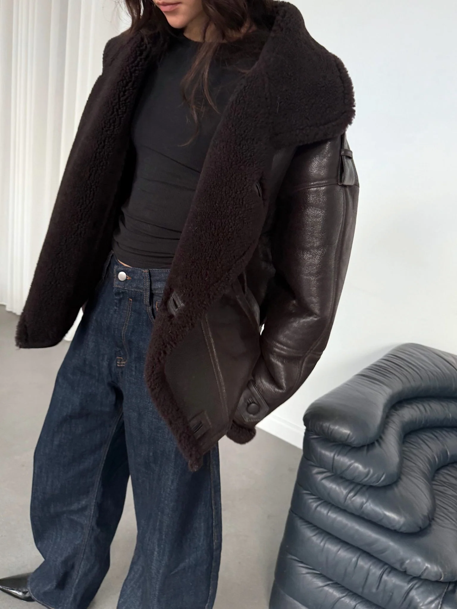 ZOE JACKET - BROWN LEATHER - Image 6